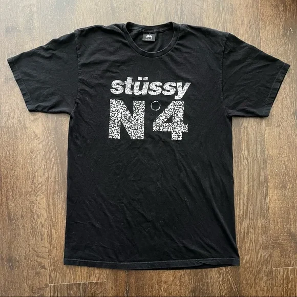 Tシャツ モノグラム ナンバー4 ステューシー STUSSY アメリカ製 Tシャツ プリント モノグラム N°4 ステューシー STUSSY アメリカ製 00s XL トップス